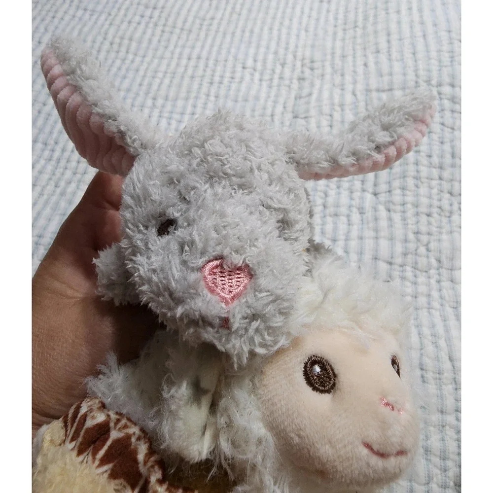Walgreens Stacked Animal Plush Bunny Lamb Lion Elephant Crinkle Toy 296170
